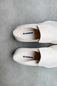 MADE IN ITALY LEATHER 22AW POINTED TOE LOAFERS / WHITE [SIZE: 40 (25.0cm相当) NOS/DEADSTOCK]