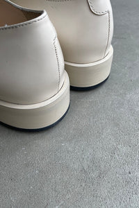 MADE IN ITALY LEATHER 22AW POINTED TOE LOAFERS / WHITE [SIZE: 40 (25.0cm相当) NOS/DEADSTOCK]