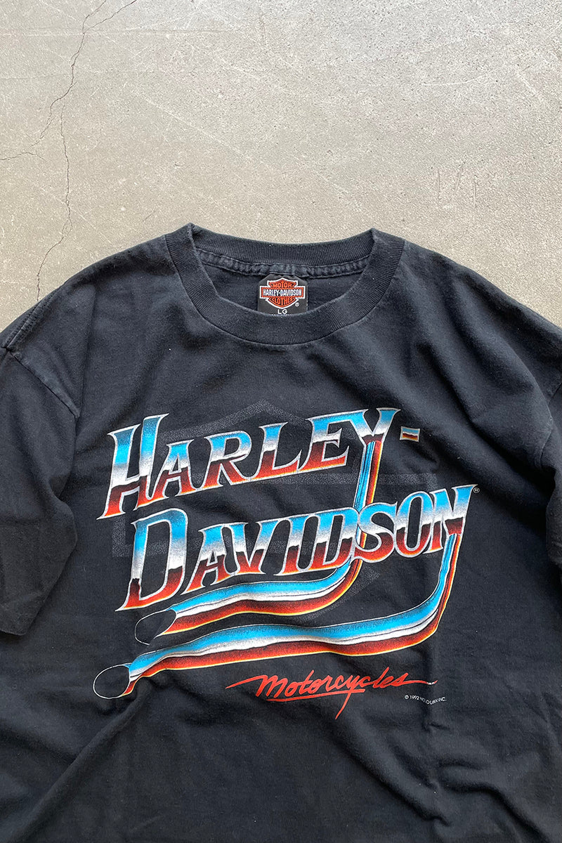 MADE IN USA 92'S ANCHORAGE MOTORCYCLE T-SHIRT / BLACK [SIZE: L USED]