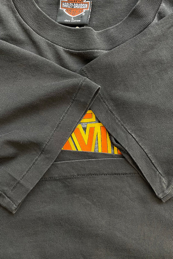 MADE IN USA 90'S RIDE OUT T-SHIRT / BLACK [SIZE: L USED]