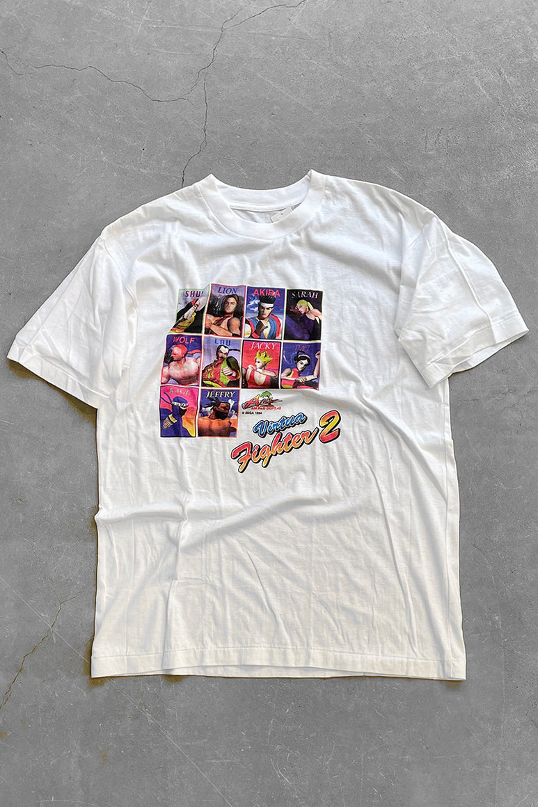 94'S VIRTUA FIGHTER 2 SEGA VIDEO GAME T-SHIRT / WHITE[SIZE: M USED]