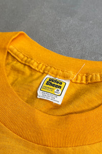 MADE IN USA 80'S SONY ADVERTISING T-SHIRT / YELLOW [SIZE: M USED]