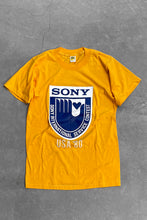 画像をギャラリービューアに読み込む, MADE IN USA 80&#39;S SONY ADVERTISING T-SHIRT / YELLOW [SIZE: M USED]
