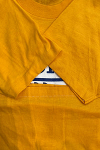 MADE IN USA 80'S SONY ADVERTISING T-SHIRT / YELLOW [SIZE: M USED]