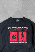 画像をギャラリービューアに読み込む, AMSTERDAM MESSAGE T-SHIRT / BLACK [SIZE: L USED]
