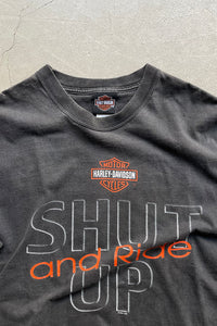 MADE IN USA 01'S SHUT UP AND RIDE T-SHIRT / BLACK [SIZE: L USED]