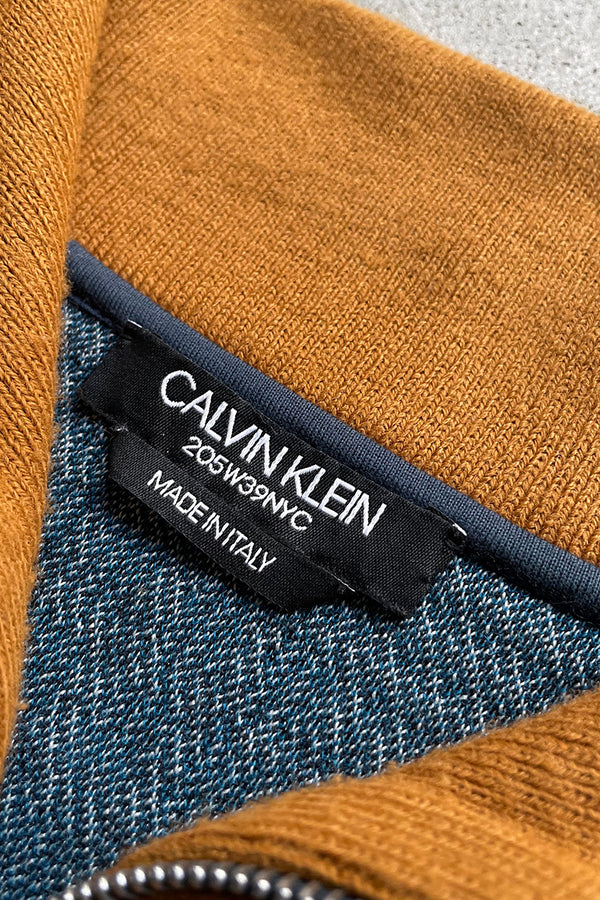 MADE IN ITALY 18S HALF-ZIP KNITTED SWEATSHIRT RAF SIMONS Period / CHECK[SIZE: L USED]