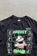 画像をギャラリービューアに読み込む, MADE IN USA 80&#39;S MICKEY MOUSE CHARACTER T-SHIRT / BLACK [SIZE: L USED]
