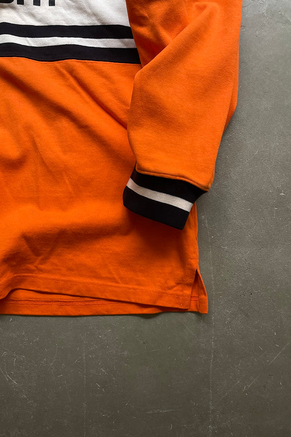 90'S L/S POLO SHIRT / ORANGE [SIZE: XL USED]