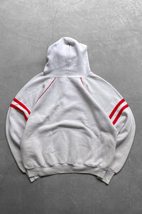 90'S HOOSAC HURRICANE TEAM LOGO RAGLAN SLEEVE SWEAT HOODIE / GRAY [SIZE: S USED]