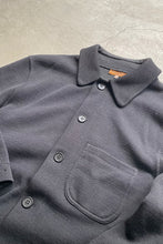 画像をギャラリービューアに読み込む, MADE IN ITALY 80&#39;S KNIT JACKET  / BLACK [SIZE: 40 USED]

