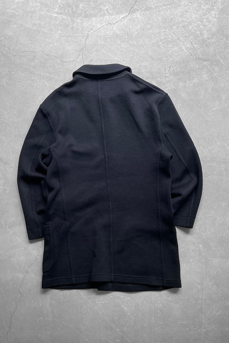 MADE IN ITALY 80'S KNIT JACKET / BLACK [SIZE: 40 USED]