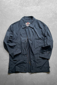90'S ZIP UP NYLON JACKET / NAVY [SIZE: L USED]