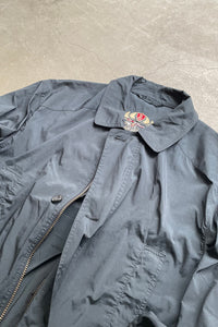 90'S ZIP UP NYLON JACKET / NAVY [SIZE: L USED]