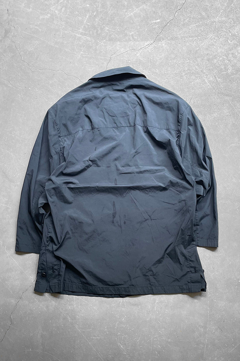 90'S ZIP UP NYLON JACKET / NAVY [SIZE: L USED]