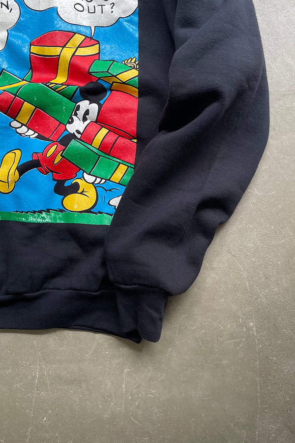 MADE IN USA 90'S MICKEY SWEATSHIRT / BLACK [SIZE: L USED]