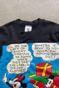 MADE IN USA 90'S MICKEY SWEATSHIRT / BLACK [SIZE: L USED]