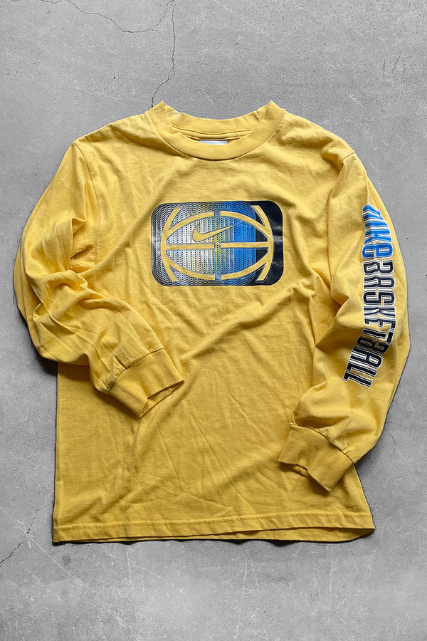 Y2K EARLY 00'S L/S T-SHIRT / YELLOW [SIZE: M USED]