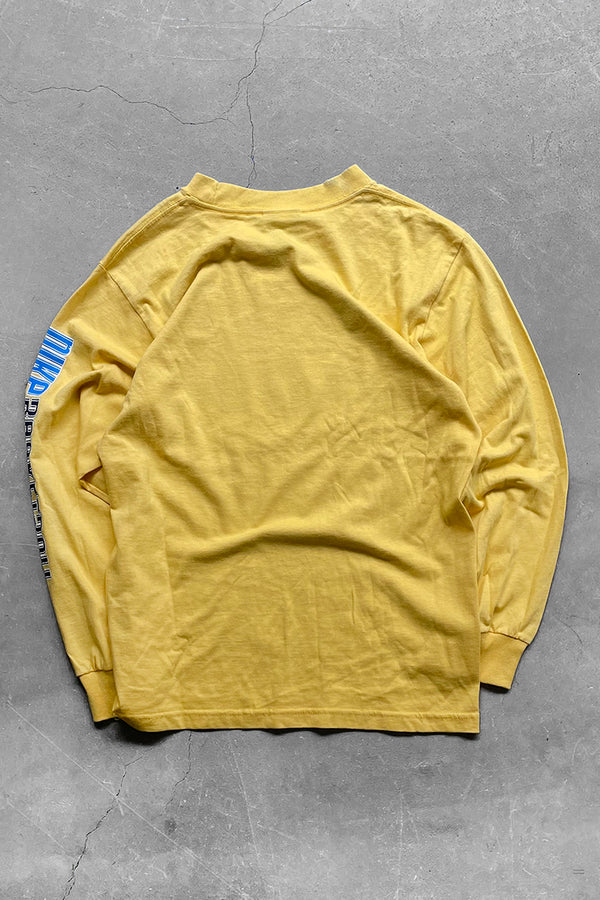 Y2K EARLY 00'S L/S T-SHIRT / YELLOW [SIZE: M USED]