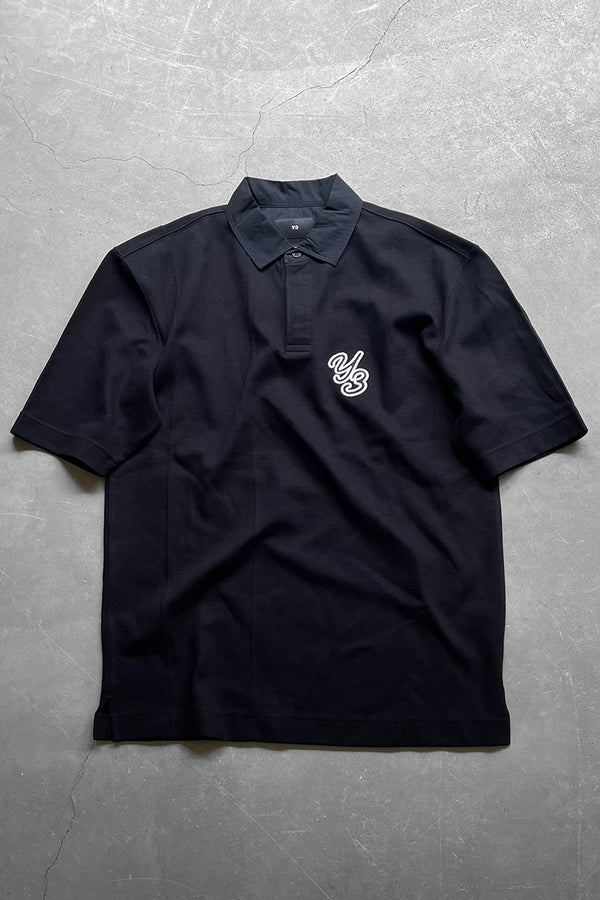 S/S COTTON POLO SHIRT / BLACK [SIZE: XS USED]