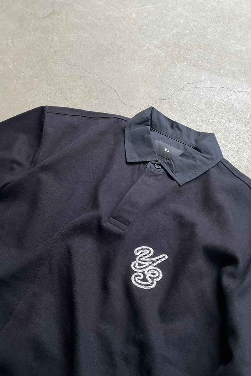 S/S COTTON POLO SHIRT / BLACK [SIZE: XS USED]