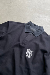S/S COTTON POLO SHIRT / BLACK [SIZE: XS USED]