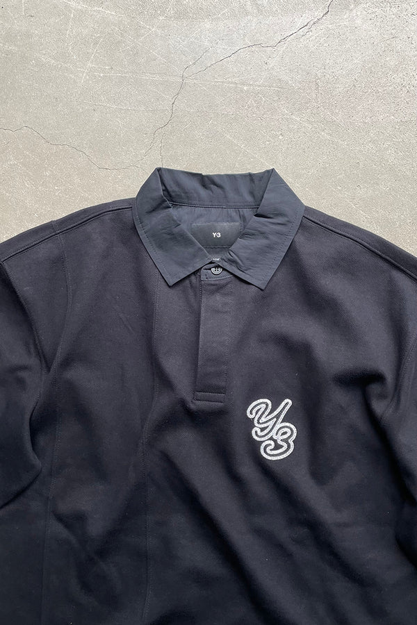 S/S COTTON POLO SHIRT / BLACK [SIZE: XS USED]