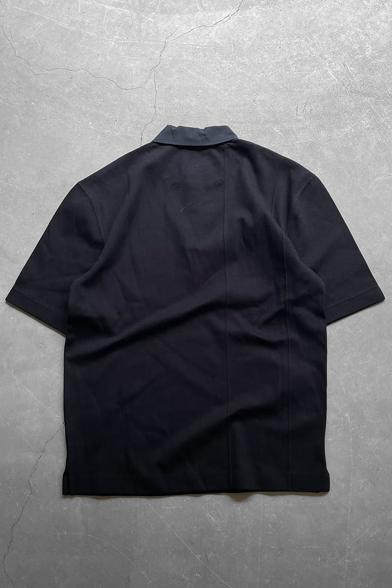 S/S COTTON POLO SHIRT / BLACK [SIZE: XS USED]
