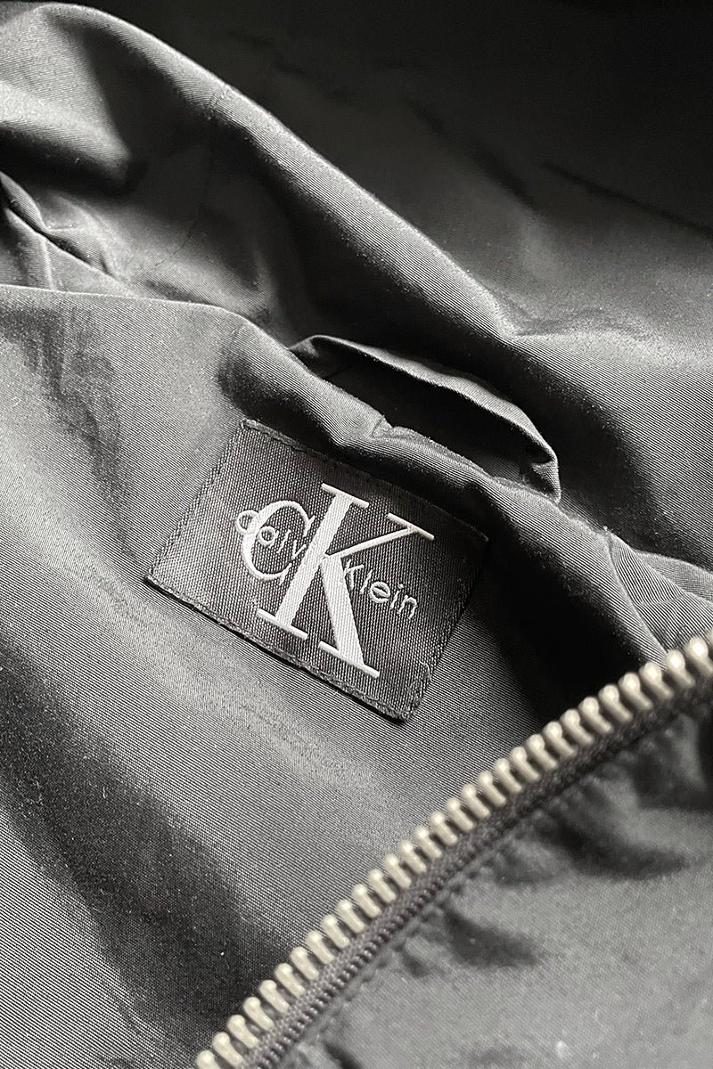 Y2K EARLY 00'S ZIP UP NYLON JACKET / BLACK [SIZE: XS USED]