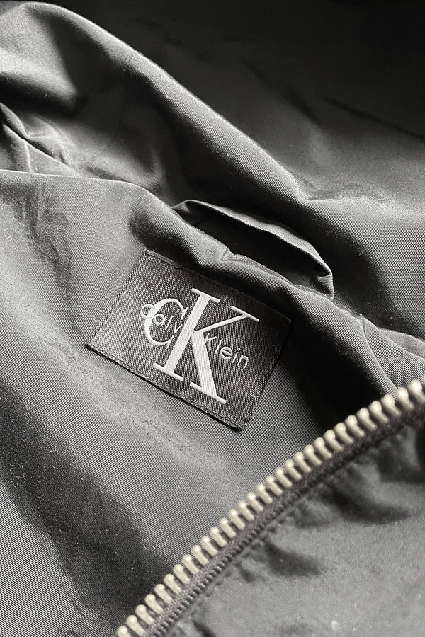Y2K EARLY 00'S ZIP UP NYLON JACKET / BLACK [SIZE: XS USED]