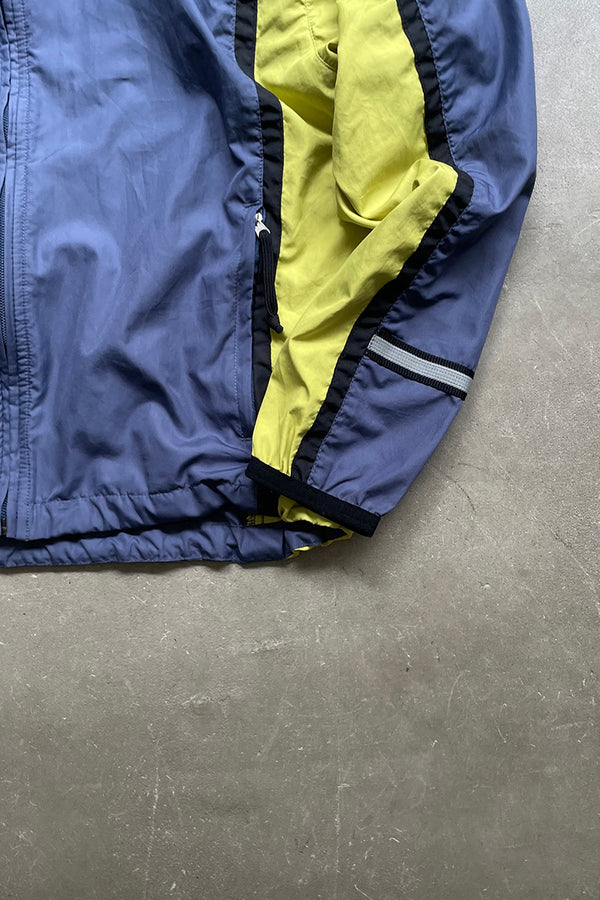 90'S ZIP UP NYLON JACKET / NAVY [SIZE: BOYS SIZE XS USED]