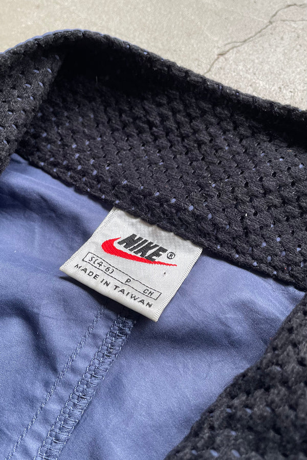 90'S ZIP UP NYLON JACKET / NAVY [SIZE: BOYS SIZE XS USED]