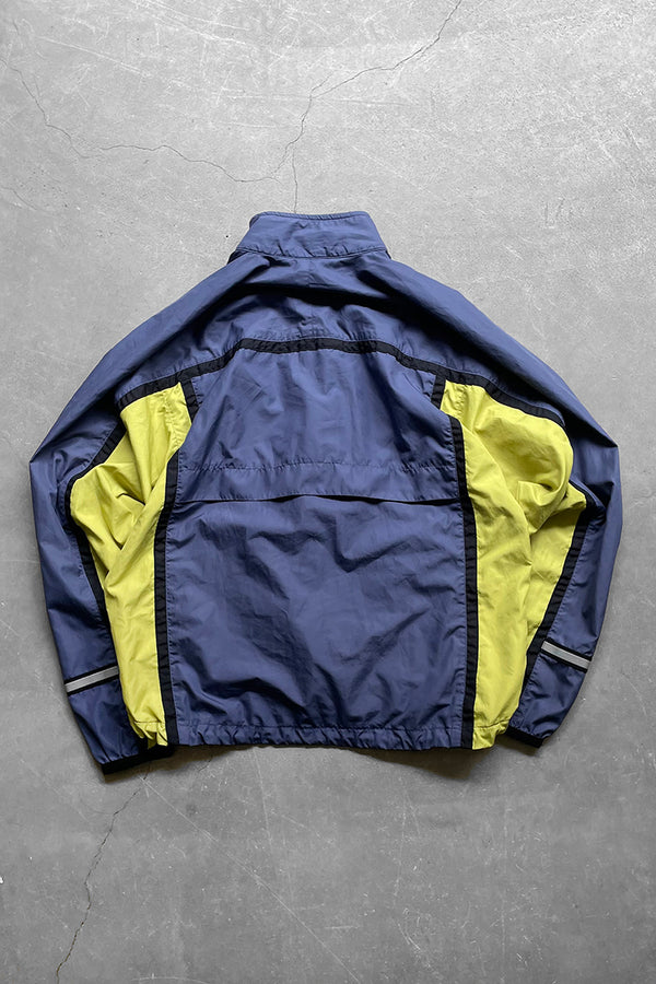 90'S ZIP UP NYLON JACKET / NAVY [SIZE: BOYS SIZE XS USED]