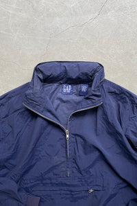 90'S PULL OVER NYLON JACKET / NAVY [SIZE: S USED]