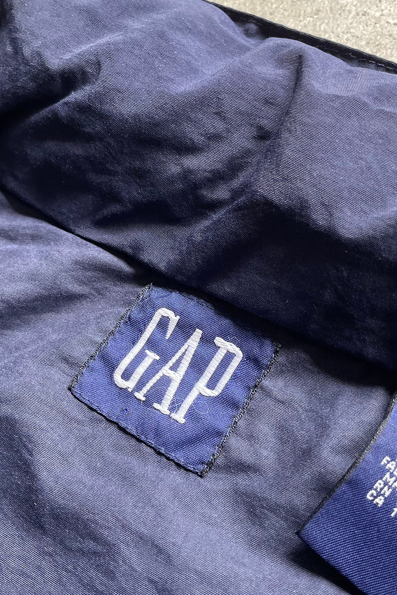 90'S PULL OVER NYLON JACKET / NAVY [SIZE: S USED]