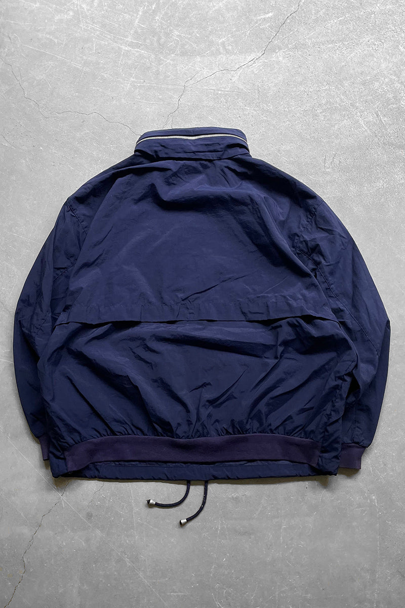 90'S PULL OVER NYLON JACKET / NAVY [SIZE: S USED]
