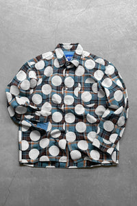 POLKA DOT FLANNEL SHIRT / PATTERN [SIZE: S USED]