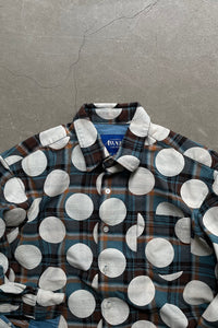 POLKA DOT FLANNEL SHIRT / PATTERN [SIZE: S USED]