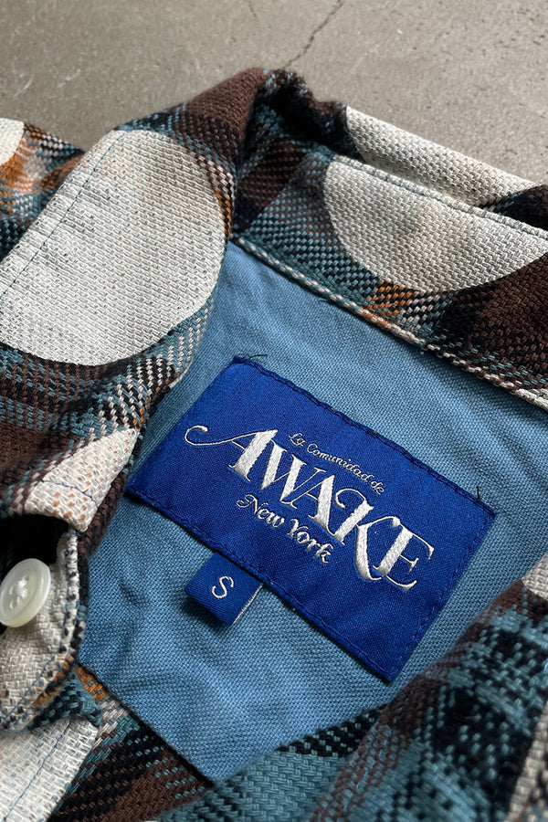 POLKA DOT FLANNEL SHIRT / PATTERN [SIZE: S USED]