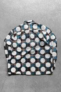 POLKA DOT FLANNEL SHIRT / PATTERN [SIZE: S USED]