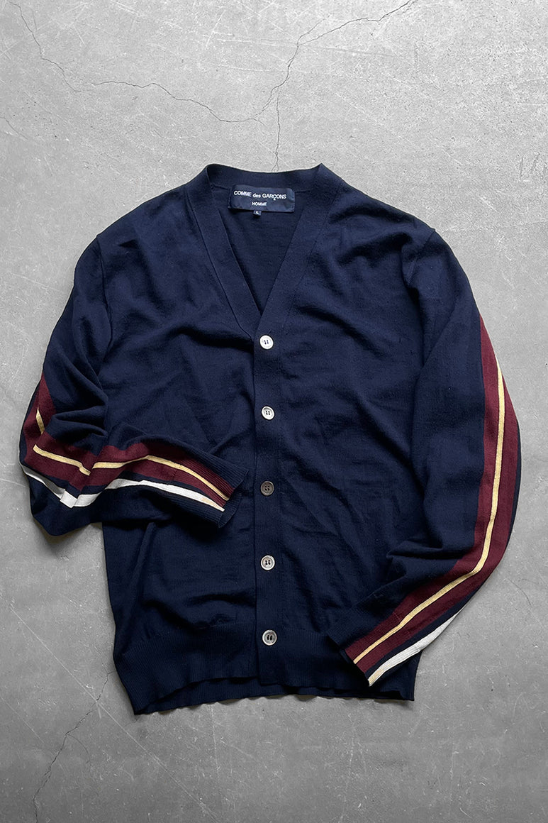 MADE IN JAPAN COTTON KNIT CARDIGAN / NAVY［SIZE: L USED]