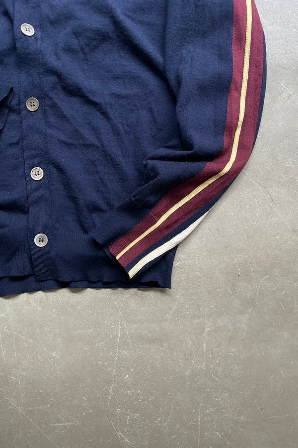 MADE IN JAPAN COTTON KNIT CARDIGAN / NAVY［SIZE: L USED]