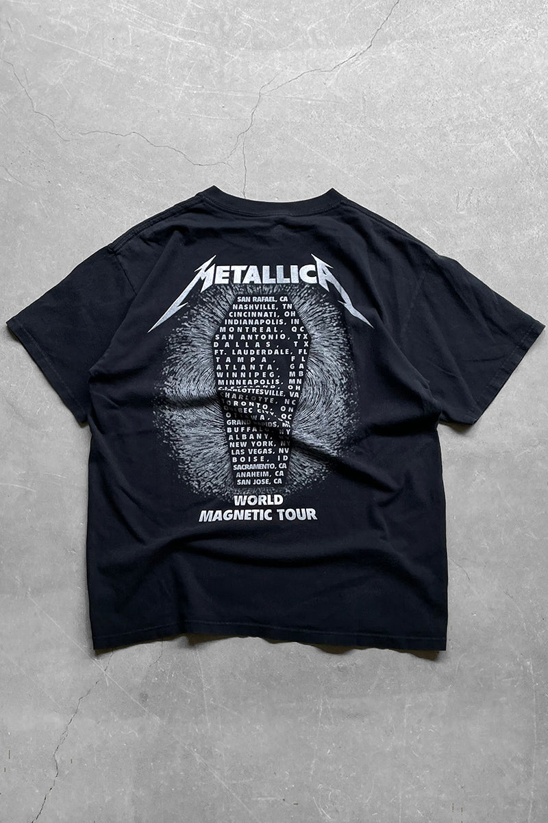 Y2K 08'S METALLICA WORLD MAGNETIC TOUR T-SHIRT / BLACK [SIZE: M USED]