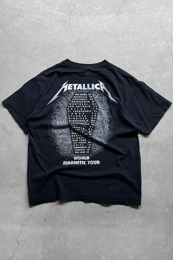 Y2K 08'S METALLICA WORLD MAGNETIC TOUR T-SHIRT / BLACK [SIZE: M USED]