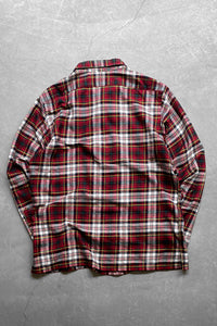90'S COTTON FLANNEL SHIRT / CHECK [SIZE: M USED]