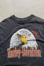 画像をギャラリービューアに読み込む, MADE IN USA 90&#39;S EAGLE PRINT T-SHIRT / BLACK [SIZE: XL USED]
