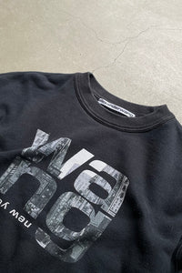 HEAVY TERRY GRAPHIC SWEATSHIRT / BLACK [SIZE: L USED]