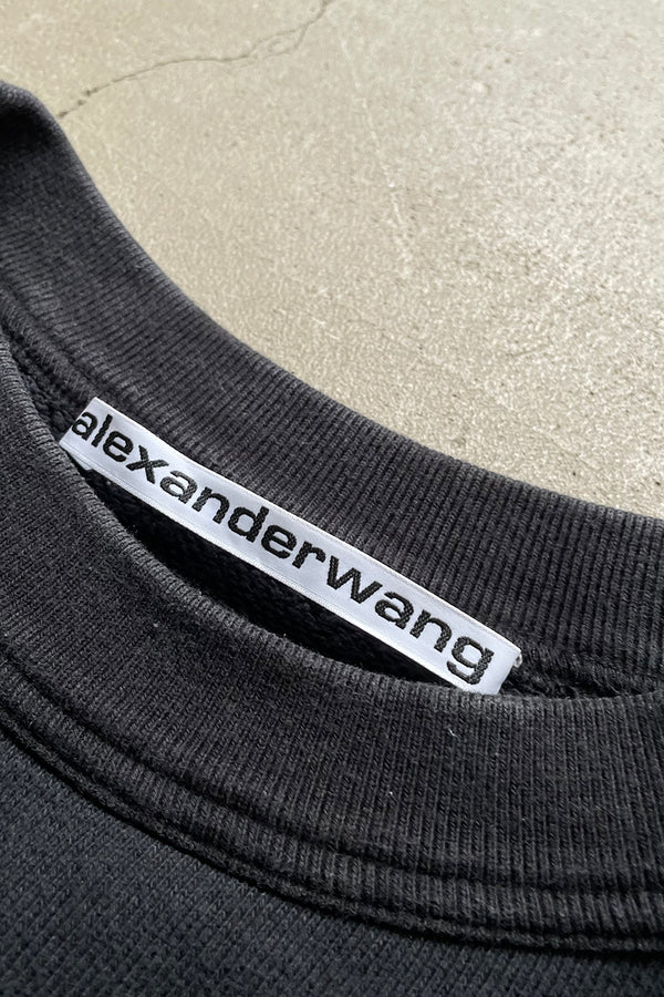 HEAVY TERRY GRAPHIC SWEATSHIRT / BLACK [SIZE: L USED]