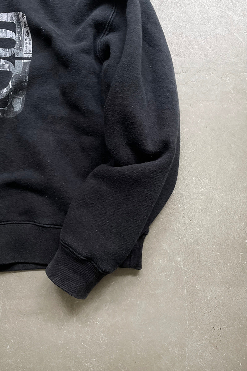 HEAVY TERRY GRAPHIC SWEATSHIRT / BLACK [SIZE: L USED]