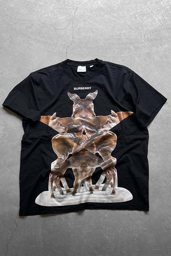 MADE IN PORTUGAL PRINT T-SHIRT / BLACK [SIZE: S USED]
